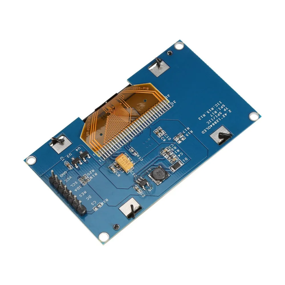 Модуль ЖК дисплея 2 42 дюйма oled дисплей 12864 SPI OLEDS синий экран 3 в 5 SSD1309 совместим с C51