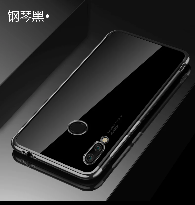 Чехол для Xiaomi Redmi Note 7 модный прозрачный мягкий силиконовый чехол с покрытием