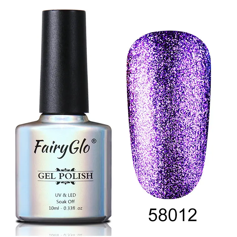 FairyGlo 10 мл УФ-гель для ногтей долговечный замачивающийся Гель-лак для ногтей Топ основа грунтовка Гель-лак Гибридный счастливый штамп чернил Гель-лак - Цвет: 58012