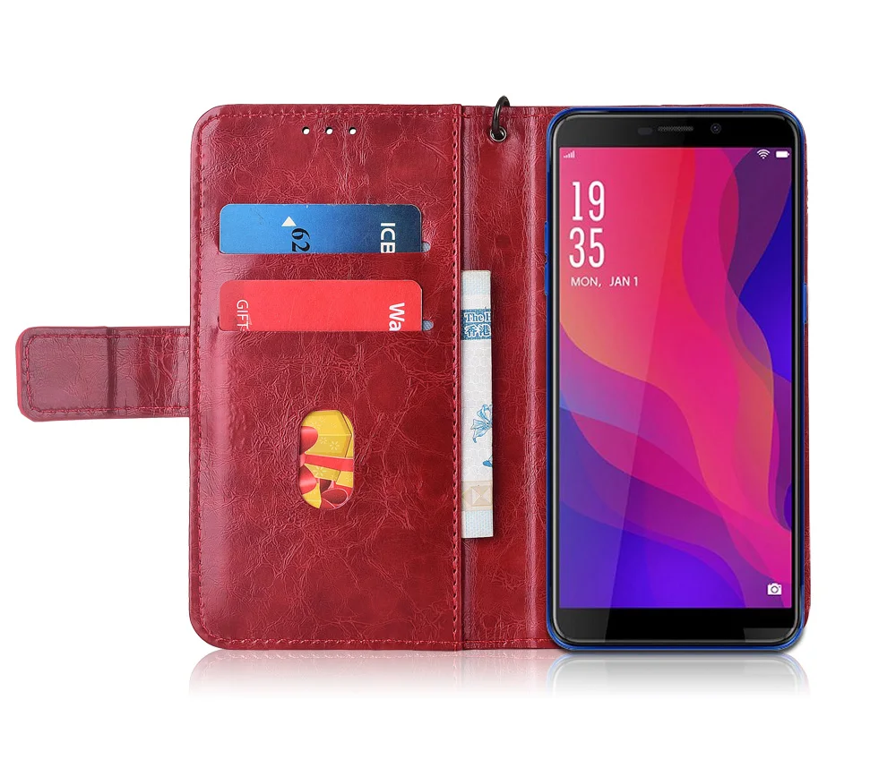 Кожаный чехол книжка для Vernee X2 Fundas с цветочным принтом 100% специальный кошелек