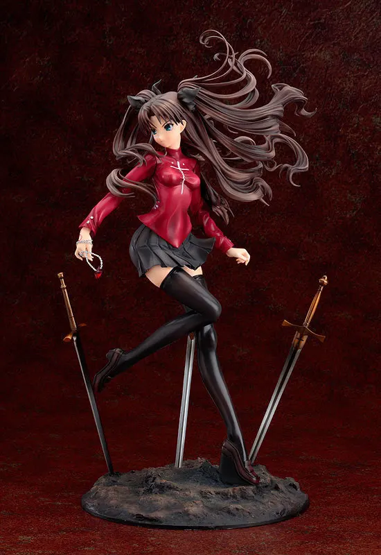 Fate saber stay Night WAVE Fate Tohsaka Rin в красном платье сексуальная девушка фигурка неограниченное лезвие 25 см модель новая японская кукла