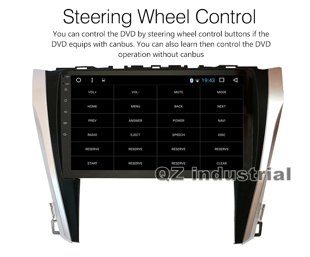 QZ industrial HD 10 2 &quotAndroid 8 1 T3 автомобильный DVD плеер для Toyota Camry 55 2015 с Canbus box 3G 4G WIFI GPS BT Navi