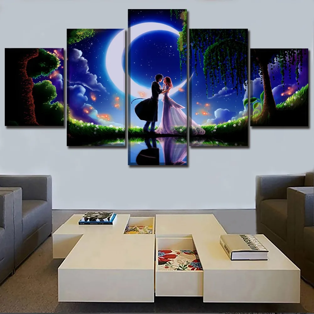 Настенная живопись на холсте для современной гостиной дома декоративные 5 шт.