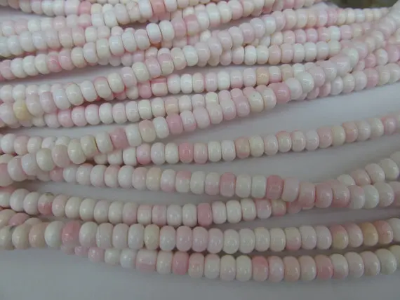 

genuine Queen conch shell pink red rondelle abacus heishi wheel gemstone beads 4x6 4x10 4x12mm full strand