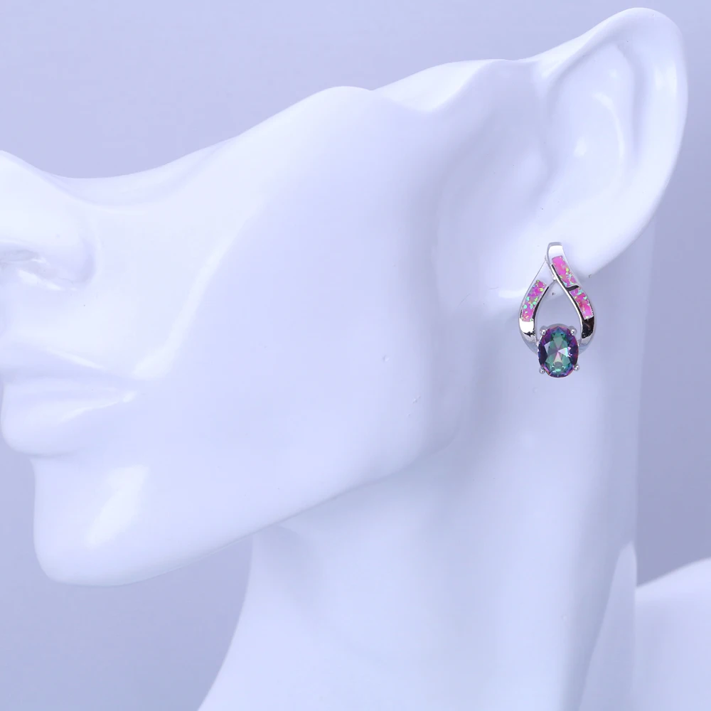 Rolilason специальное участник многоцветный Циркон Розовый огненный опал Серебро