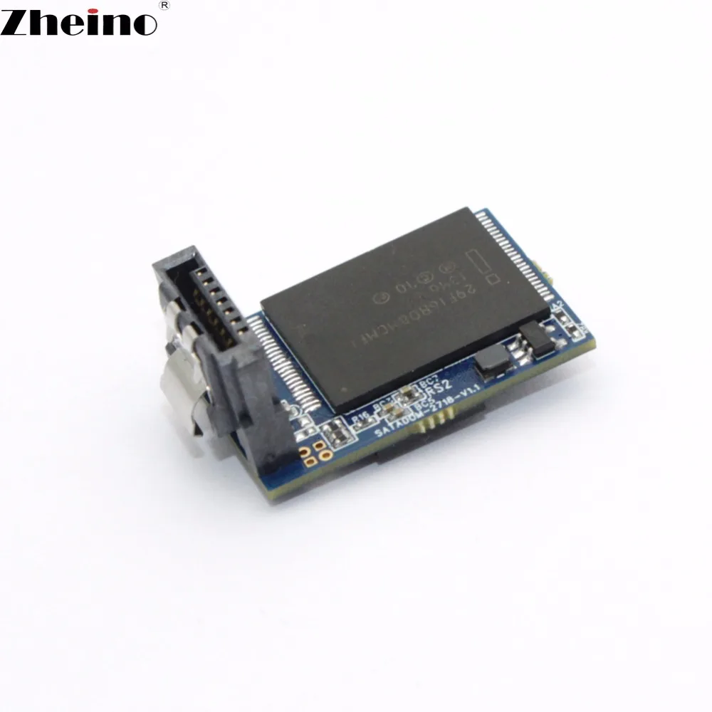 Zheino Новый твердотельный накопитель SATA3 6 ГБ/сек. DOM 8 GB 16 32 ГБ 64 и 128 180 градусов MLC для