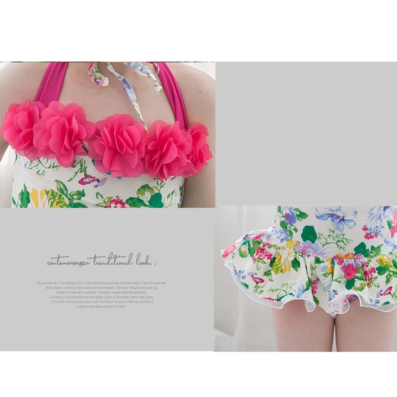 Детский купальник для девочек бикини купальный костюм 2017 2 шт./компл. детское