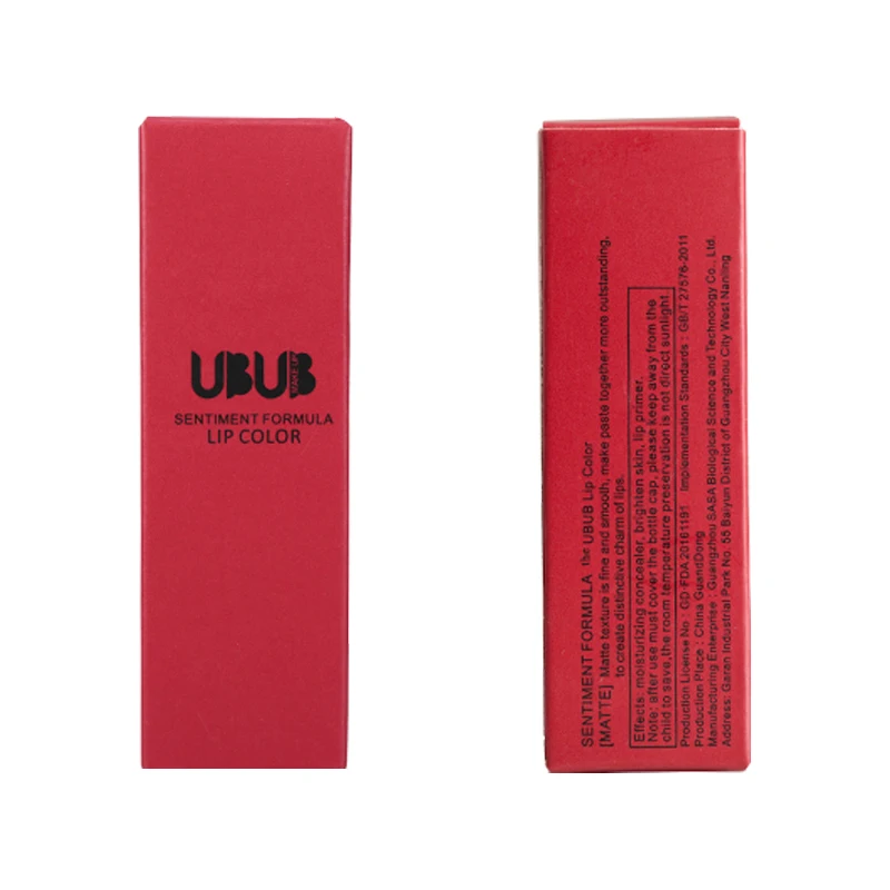 UBUB 5 цветов помады плавное увлажнение длительный Водонепроницаемый Lip Stick