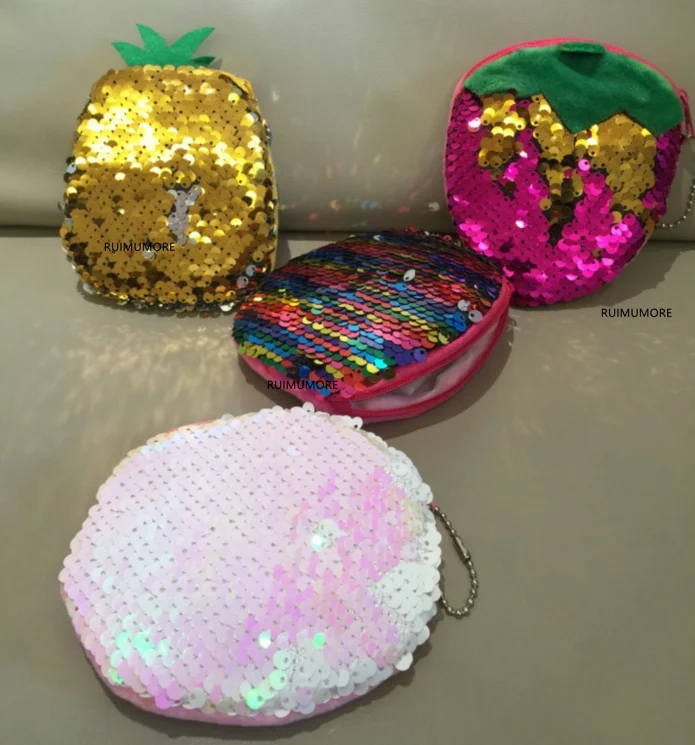 Красочный плюшевый Кошелек клубника ананас и т. д. Плюшевый с карманом для всех