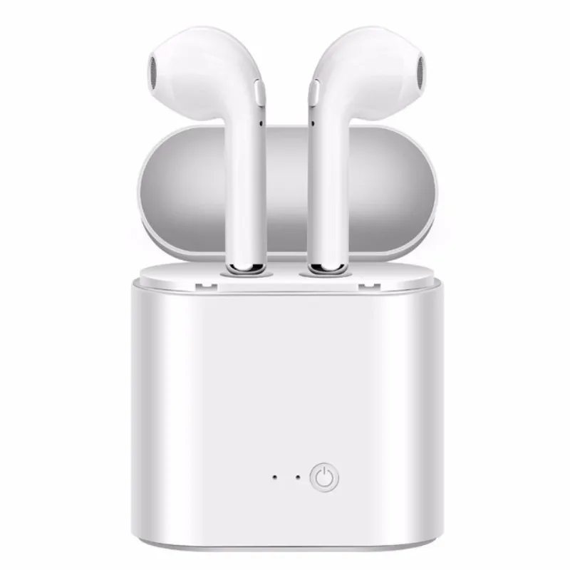 white Bluetooth наушники-вкладыши, беспроводная гарнитура TWS, двойные стереонаушники для iPhone 6, 7, 8 X, samsung, Android, Xiaomi - Color: white