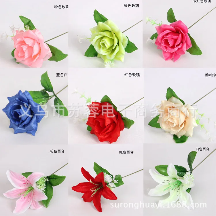 

NEW 10pcs/lot Artificial Flowers Latex Real Touch Rose Flowers Wedding Bouquet Home Party Fake Flowers Decor Rose Party Supplies