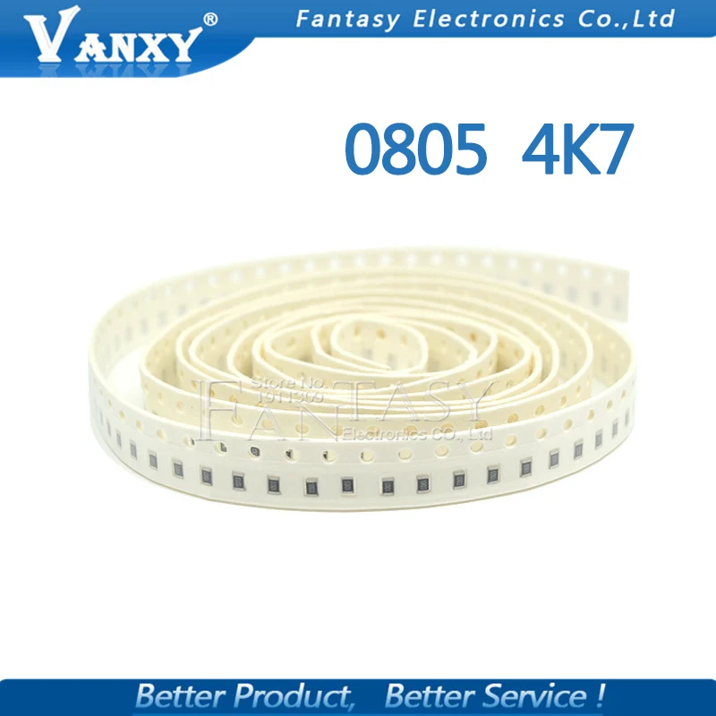 300 шт. 0805 SMD резистор 1% 4 7 K Ом 1/8 Вт 4K7 472|4.7k ohm|smd resistor0805 smd resistor |