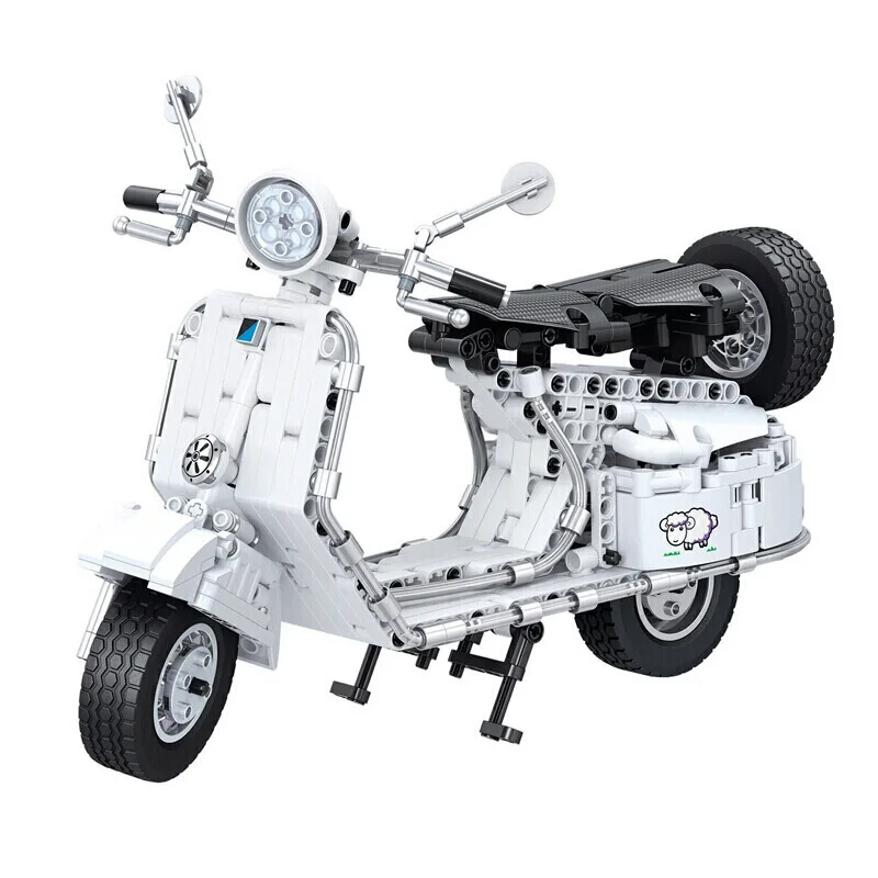 

NEW Creative Small Sheep MOC DIY Speed Champions Moto Building Blocks Motorcycle Model Bricks Classic For Children Toys Gift