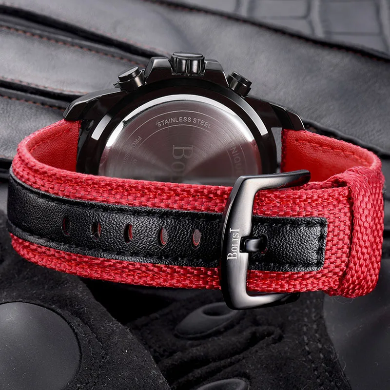 

BOLISI Fashion Men Watches Original Leather Quartz Waterproof Men Sport Male Watches Army Military Watch Man Relogio Masculino