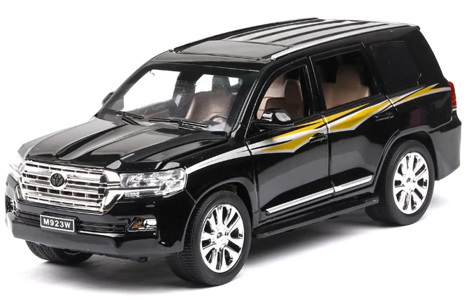 1:24 TOYOTA LAND CRUISER PRADO металлическая модель автомобиля с откидной спинкой для детей подарки на день рождения игрушки