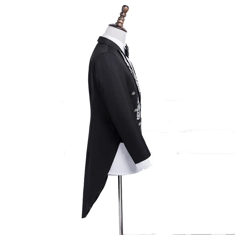 Shenrun мужской фрак Slim Fit костюм Мода Texudo золото серебро вышивка нагрудные стильные