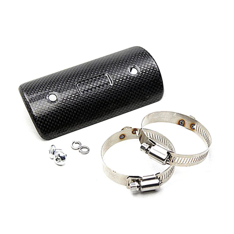 TKOSM Motorcycle Exhaust Muffler Cover Carbon Fiber Color Protector Heat Shield Guard TMAX530 CB400 CBR300 Z250 Z750 | Автомобили и