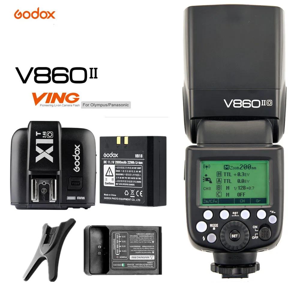 Godox V860II O TTL HSS литий ионная батарея Speedlite 2 4G Беспроводная вспышка для камеры +