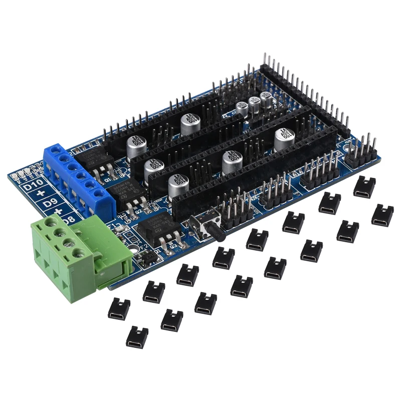 Запчасти для 3D принтера плата управления Ramps 1 5 Upgrade Base on 4 12V Reprap Mendel Mega2560 Motherboad A4988