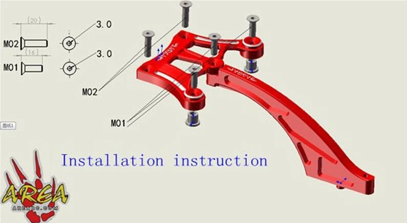 Передняя верхняя Скоба для шасси пластина Поддержка рулевого управления LOSI DBXL e