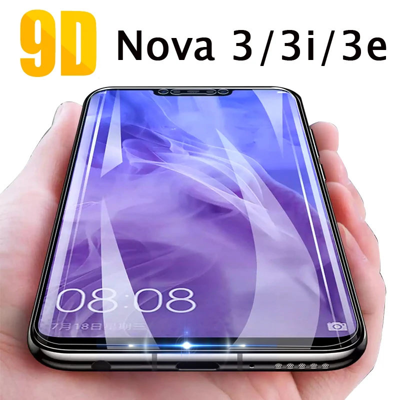 

New 9D Tempered Glass For Huawei Nova 3 3i 3e Screen Protector tempered glass on For Huawei Nova 3 3i huavei huawey Nova3 film