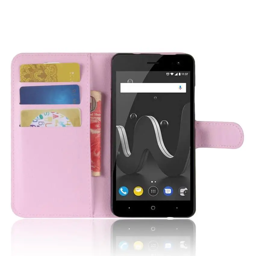 Чехол для телефона Wiko Jerry 2 кожаный откидной Для 5 0 дюйма Jerry2 с подставкой кошелек