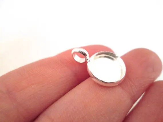 10mm Silver Bezel Settings Pick your amount B23theof | Украшения и аксессуары