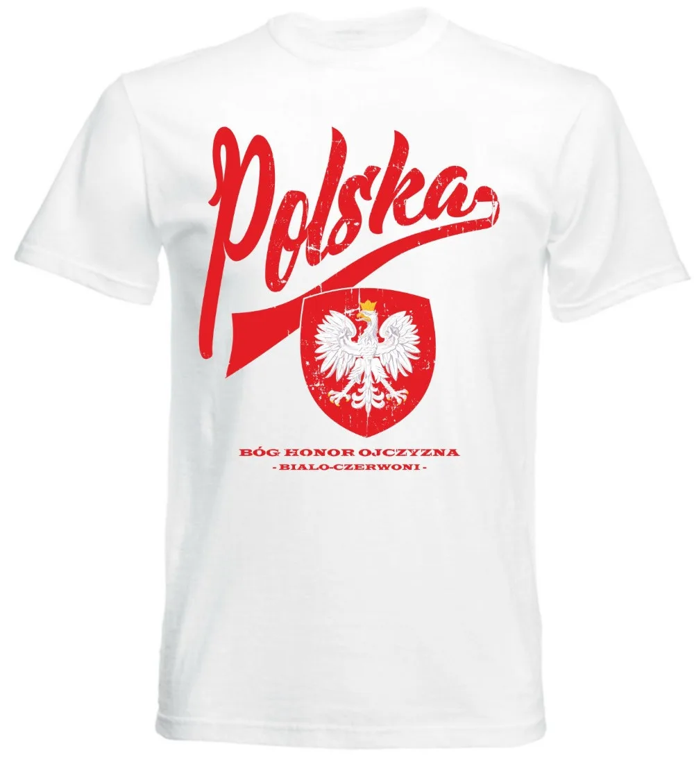 Новые модные мужские топы крутая футболка с круглым вырезом для футбола принтом пыльца Weiss 15 Polska International Soccers