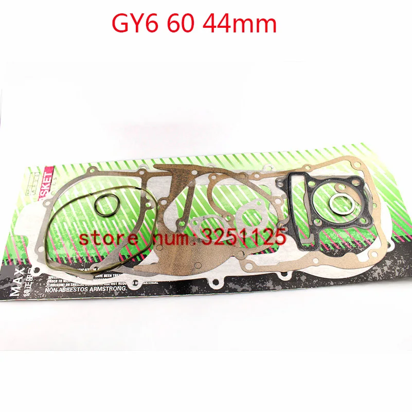 GY6 60 44mm Прокладка скутер GY6 50cc 80cc 100cc 125cc 150cc 180cc 200cc прокладка 4-тактный 139QMB 137MQI 152QMI 157QMJ мопед скутер картинг ATV - Цвет: GY6 60 44mm