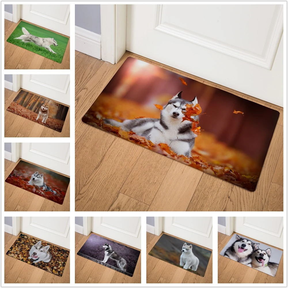 Siberian Husky введите дверной коврик для кухни коврик под дверь коврик на кухню коврик для дома домашние Нескользящие коврики для ванной приветственные напольные коврики