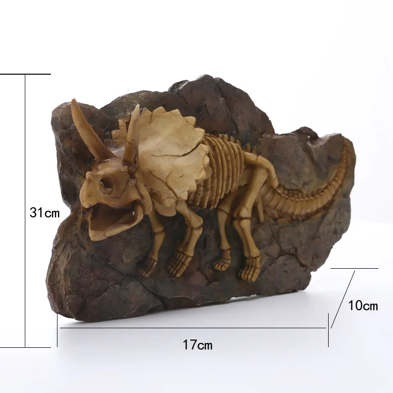 Аквариум из смолы Triceratops Миниатюрные для аквариума миска для рыбы Террариум рептилия украшение из камня Islande украшения камень аксессуары