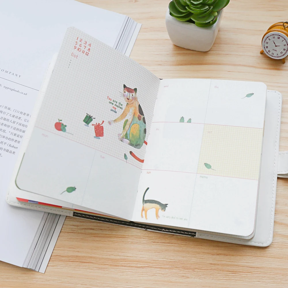 A6 милые блокноты Фламинго лось планер с принтом 80 листов цветные страницы журнал