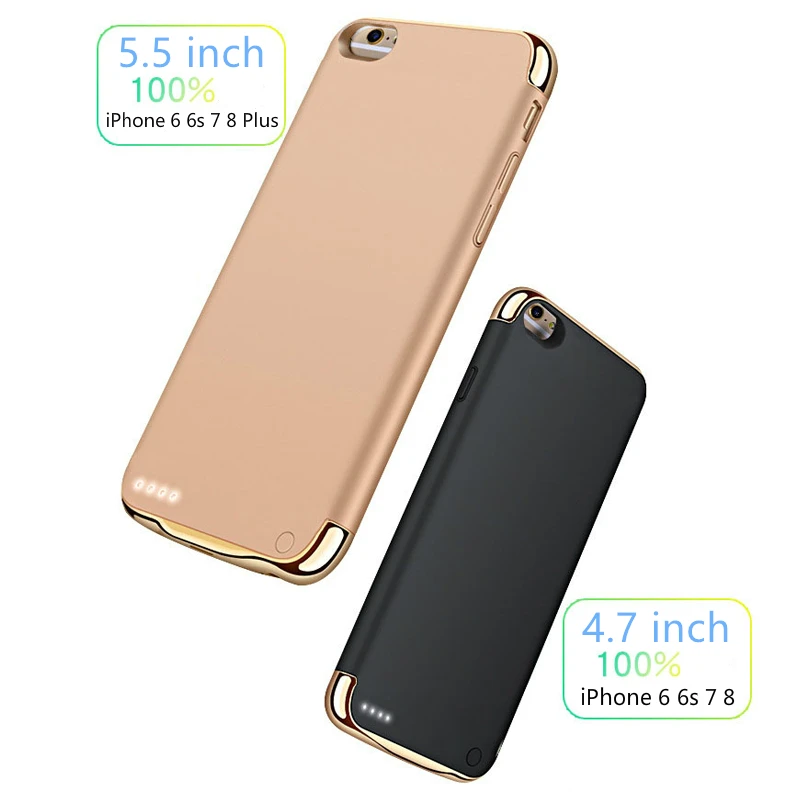 3500 mAh/4000 mAh зарядное устройство чехол для iPhone 6 6s 7 8 power Bank ультра тонкий внешний резервный аккумулятор для iPhone 6 6s 7 8 Plus