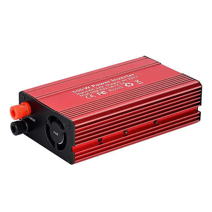 500 Вт автомобильный инвертор питания DC12V к AC110V/220 В двойной USB преобразователь