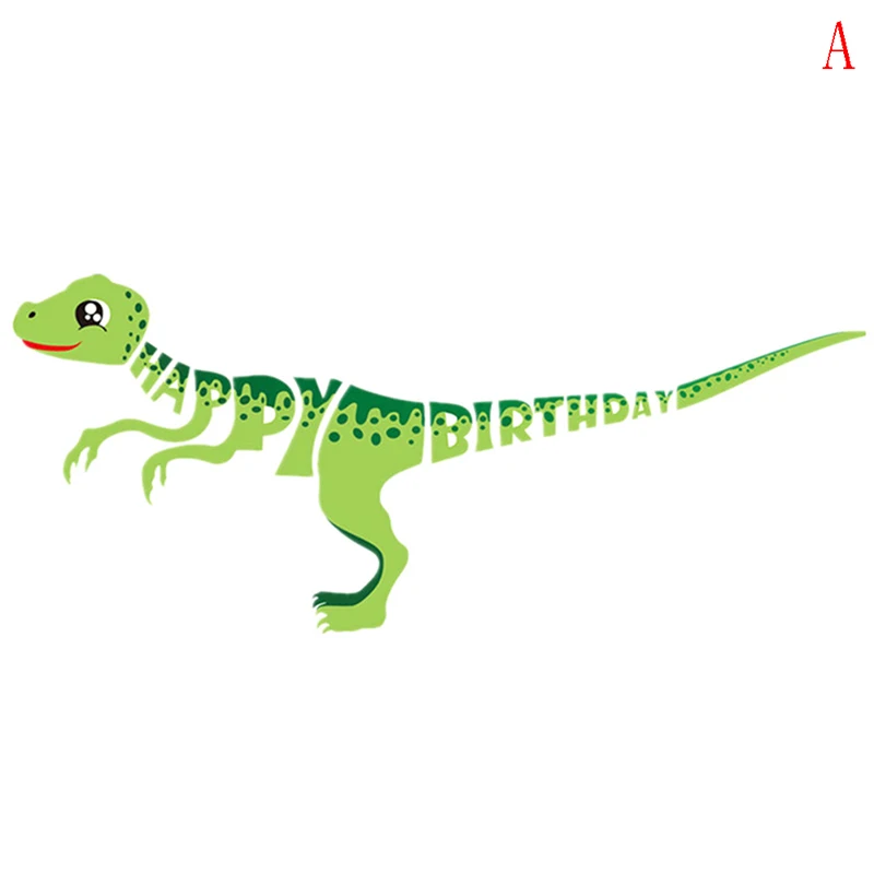 Dinosaur Banner Set Dino Themes Event Party Supplies Happy Birthday Banners Favors For Kids Boy Gift |