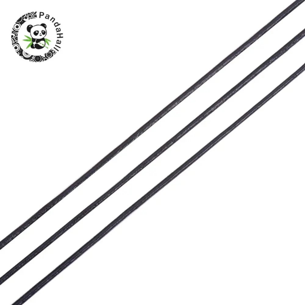 

Cowhide Leather Cord, Leather Jewelry Cord, Black, Size: about 1.5mm in diameter