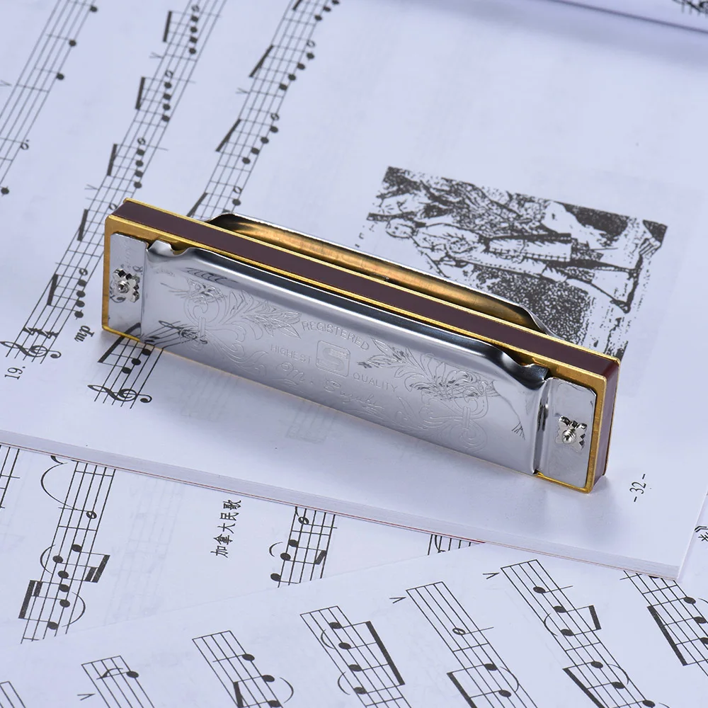 Suzuki Key of C Harmonica 1072 Folkmaster Стандартный 10 отверстие Diatonic 20 Тон для начинающего