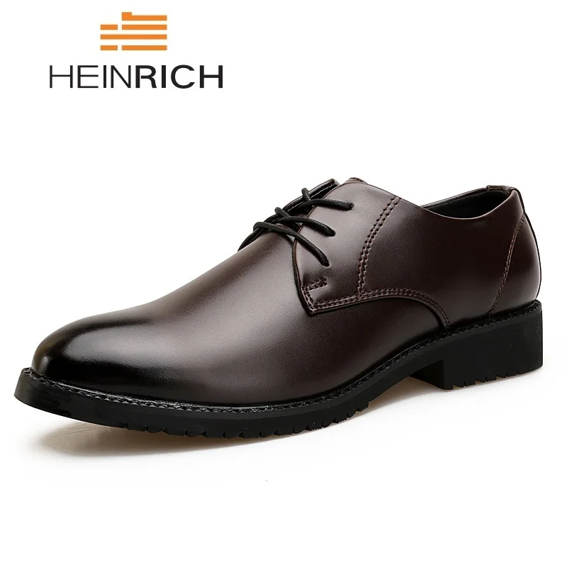 HEINRICH Mens Italian Leather Shoes Spring/Autumn Office Tenis Masculino Adulto Business Zapatos Hombre Formal | Обувь