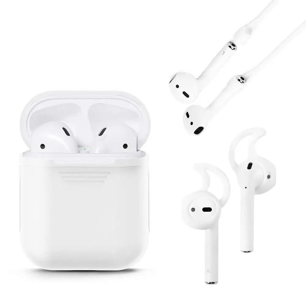 3 в 1, силиконовый чехол для Apple Airpods, чехол, крючок для наушников, аксессуары для Air Pods, ремешок для Air pods, i10, i13, Bluetooth, наушники