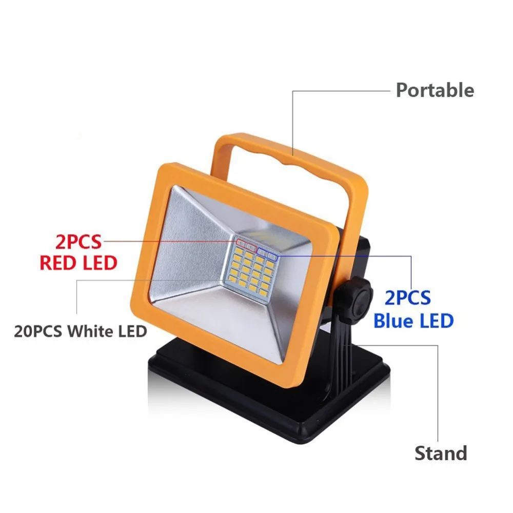 Портативный 5730SMD 15 Вт 24LED USB перезаряжаемые кемпинговые прожекторы Аварийный