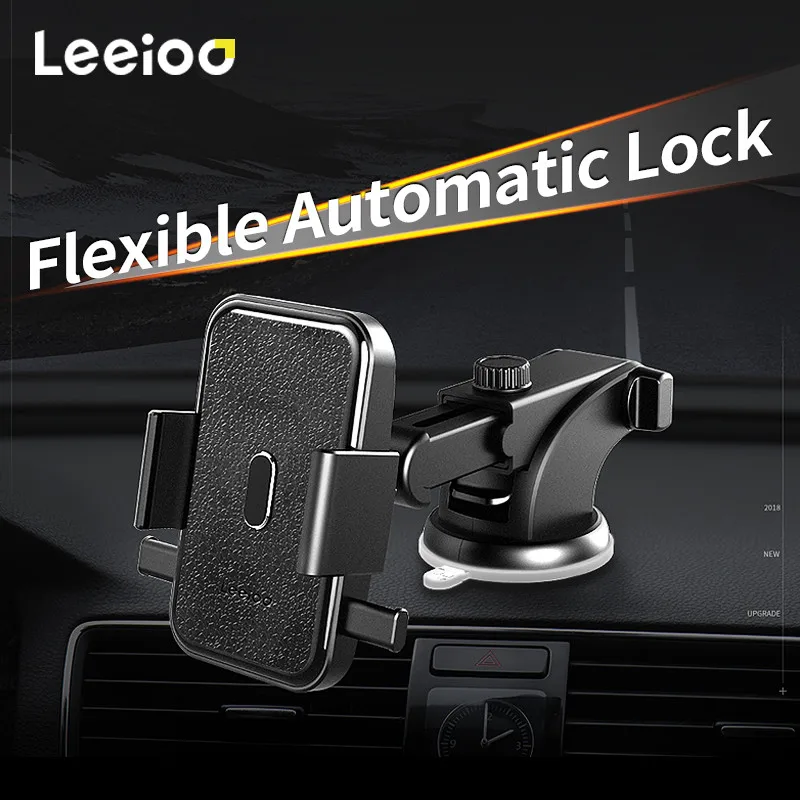 LEEIOO Car Phone Holder For In 360 Degree Rotatable No Magnetic Mobile Universal Smartphone Cell Support | Мобильные телефоны и