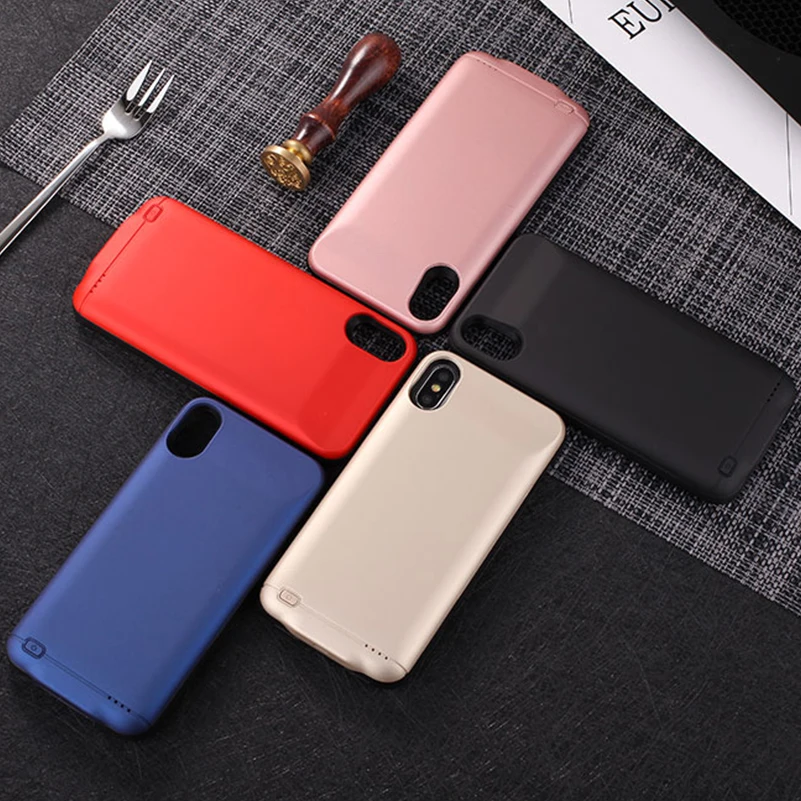3000/4000/5000 мАч батарея зарядное устройство чехол для iphone 6 s 7 8 плюс Power Bank X XS Max XR