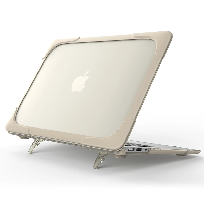GOOYIYO чехол для ноутбука Macbook Air 13 &quotЖесткий Пластик Серый ТПУ и матовый ПК стояка