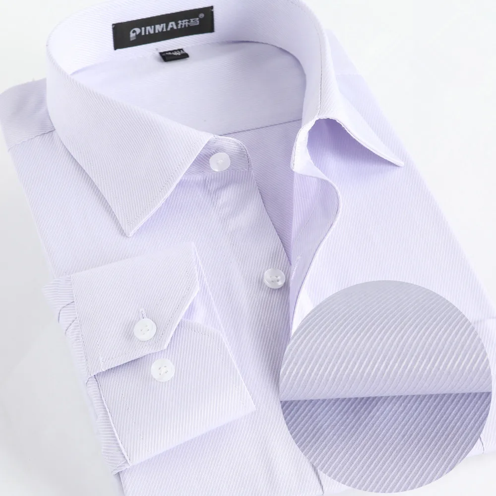 Весеннее платье рубашки мужские формальные Non Iron свадебные Твердые с длинным