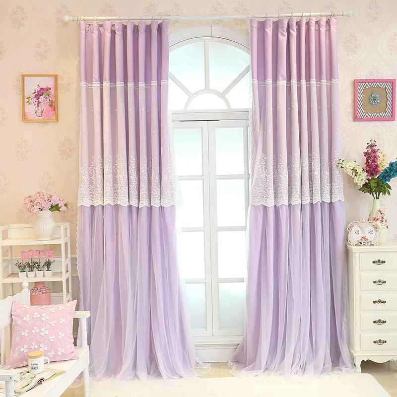 Занавески на заказ в Корейском стиле принцессы кружевные тюлевые шторы с