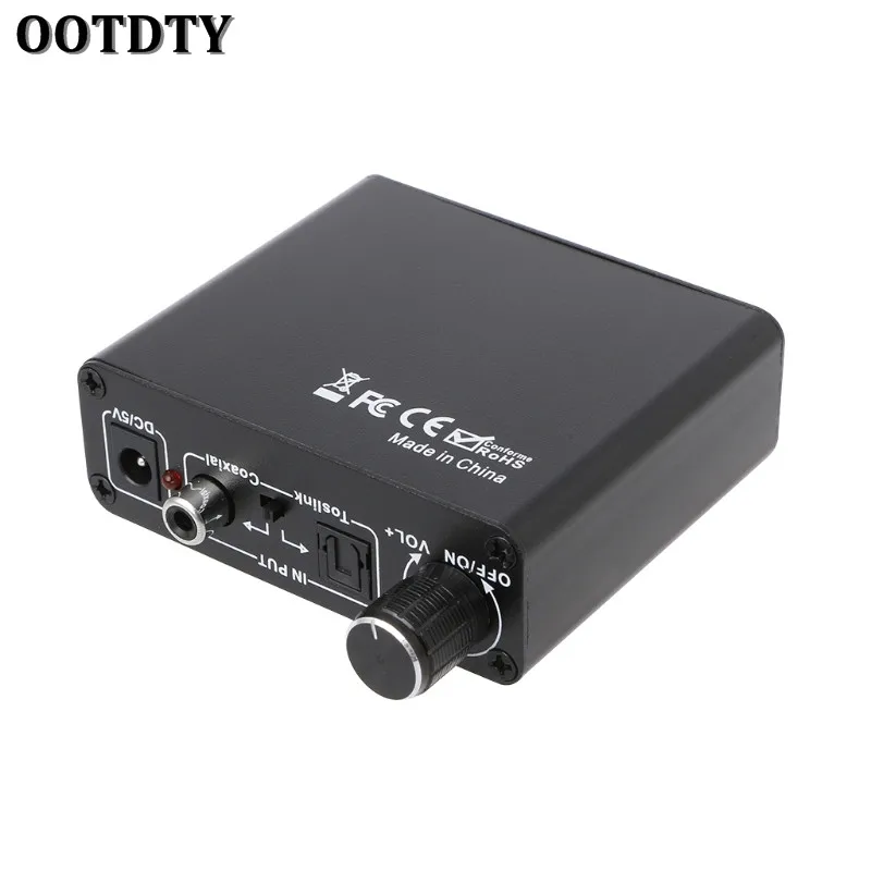 OOTDTY цифро-аналоговый аудио HiFi усилитель для наушников Toslink коаксиальный взаимный преобразователь