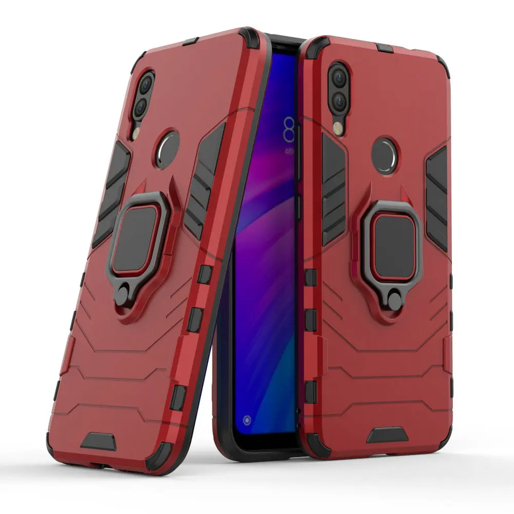 Армированный чехол с 3D кольцом для Xiaomi Redmi 7 Redmi7 Note Pro 16 гб 32 64 автомобильный