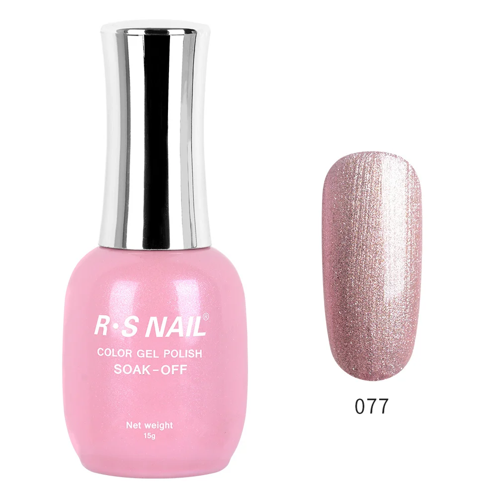 RS NAIL Новая серия Гель-лак для ногтей УФ светодиодный Гель-лак 120 цветов Гель-лак профессиональный маникюрный набор гель-лаков 15 мл - Цвет: 077