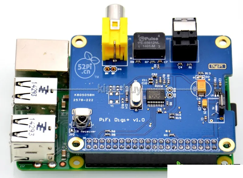 Raspberry Pi HIFI DiGi + цифровая звуковая карта I2S SPDIF Оптическое волокно RCA 2 / A +/B PI2 |
