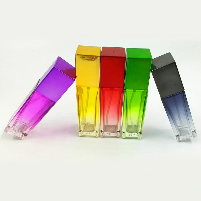 15 мл квадратный Цвет Стекло флакон духов многоразового Пустой Распылителем